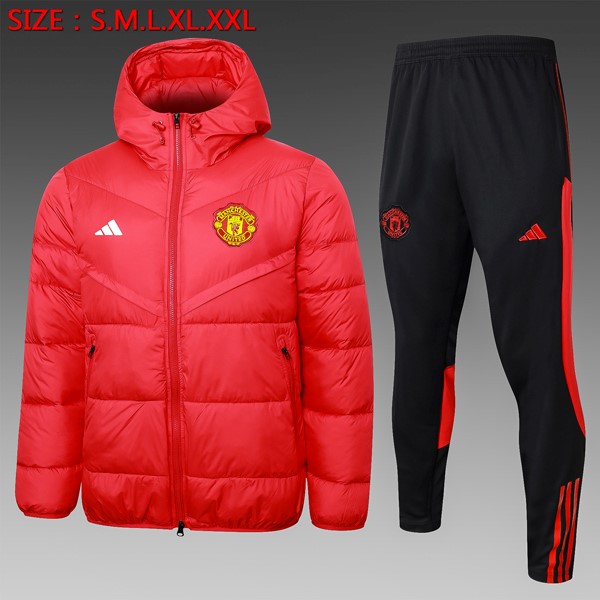 Manteau de duvet Manchester United Ensemble Complet 2024-25 Rouge